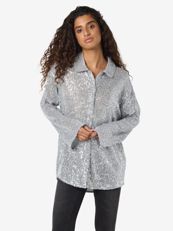 NMSCARLET L/S SEQUIN SHIRT JRS