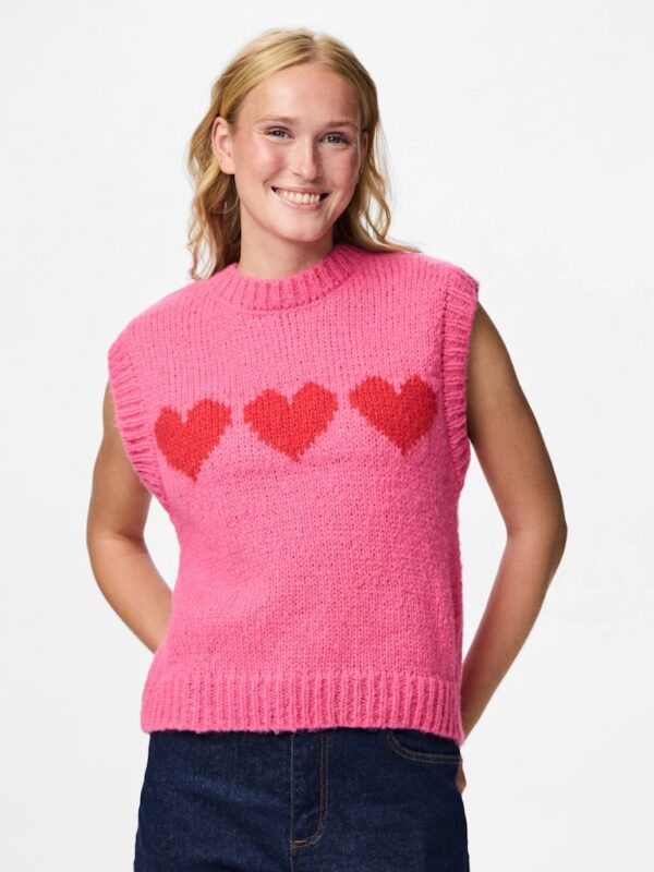 PCJOVE SL O-NECK KNIT VEST BC