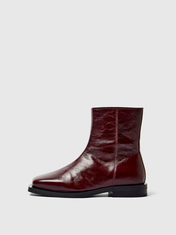 SLFHALEY LEATHER ZIPPER BOOT