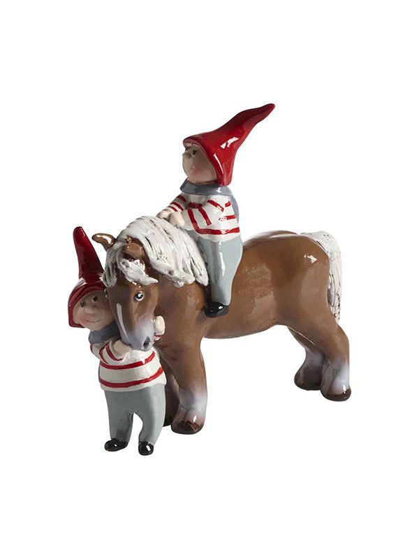 Tusse with horse, large H.13cm