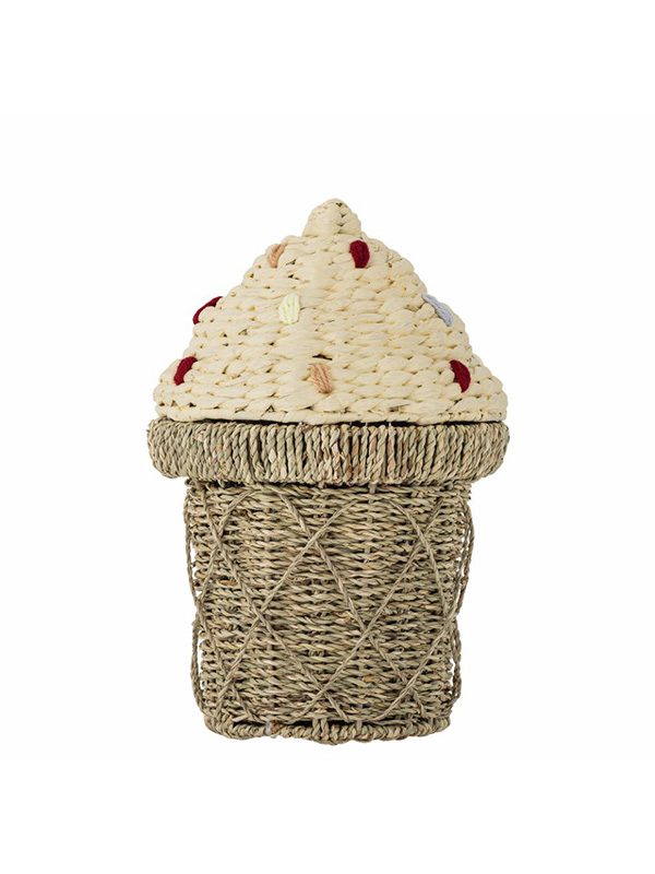 Cillie Basket w/Lid, Nature
