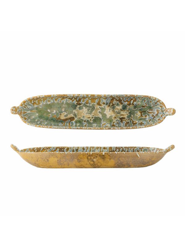 Milani Serving Plate, Green, Stoneware