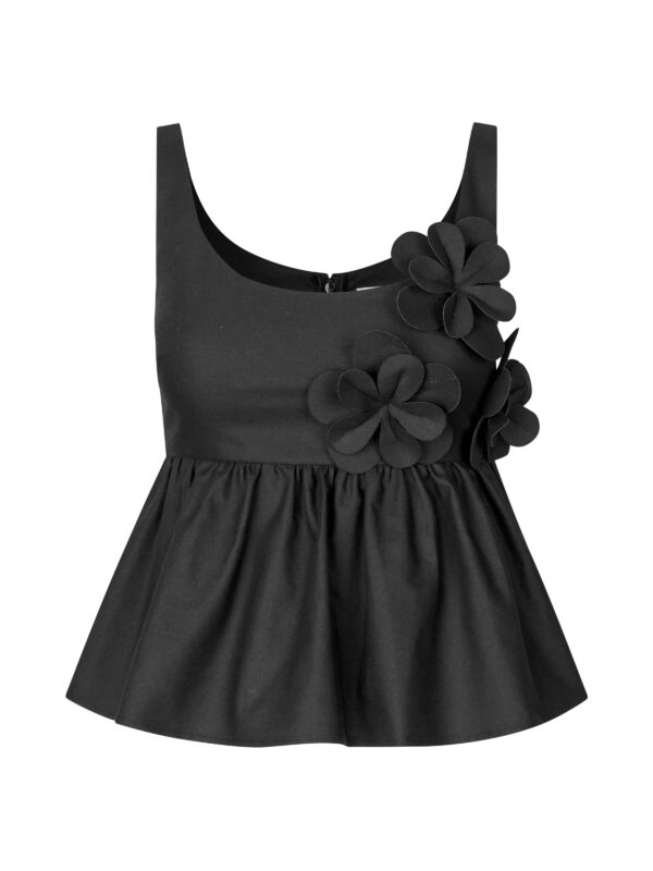 2464 Floral Peplum Top