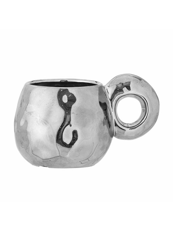 Shine Cup, Silver, Stoneware