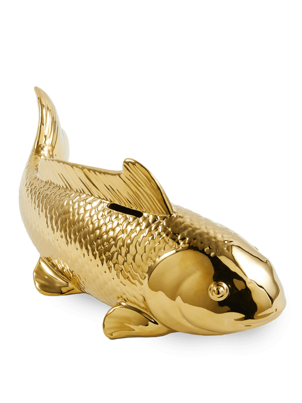 Moneybox fish gold