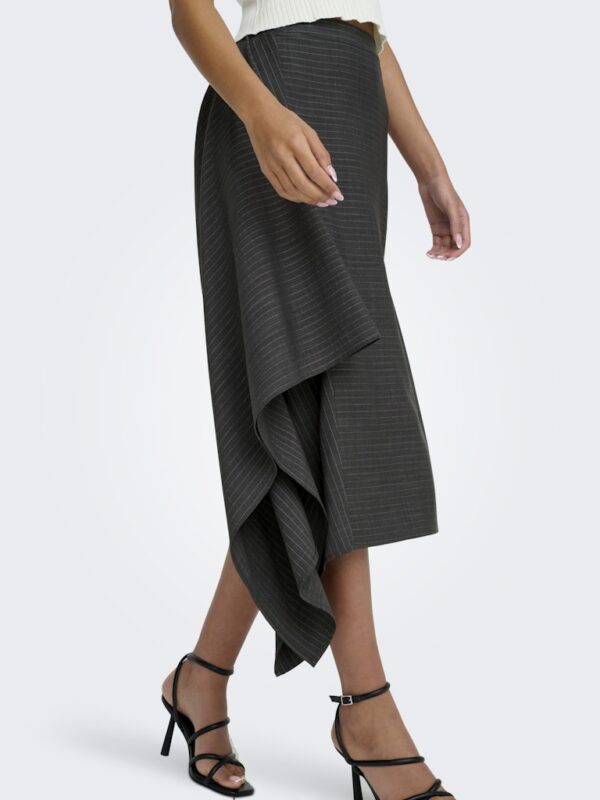 JDYARA HW MIDI ASYMMETRIC SKIRT WVN