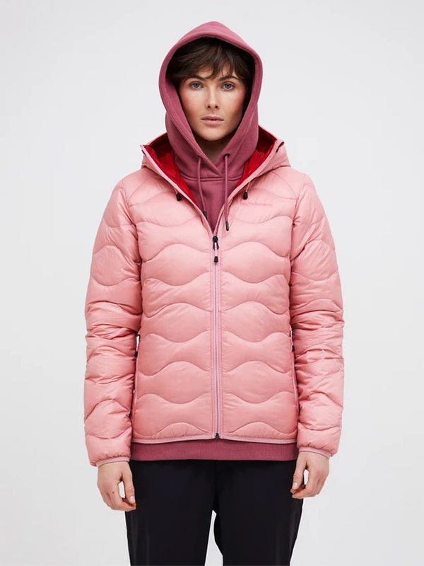 W Helium Down Hood Jacket-WARM BLUSH-RED