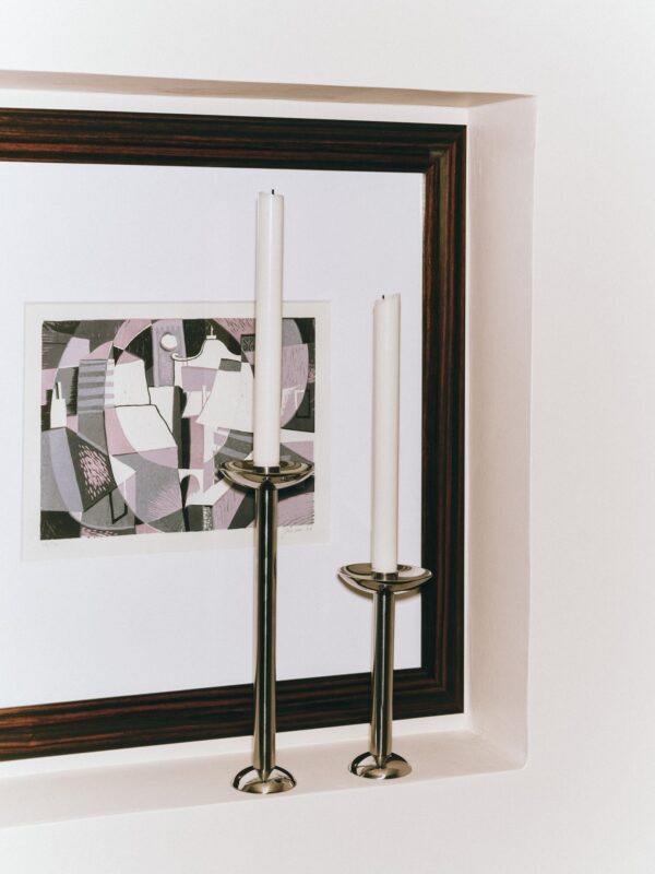 Metal Champagne Candle Holder Low