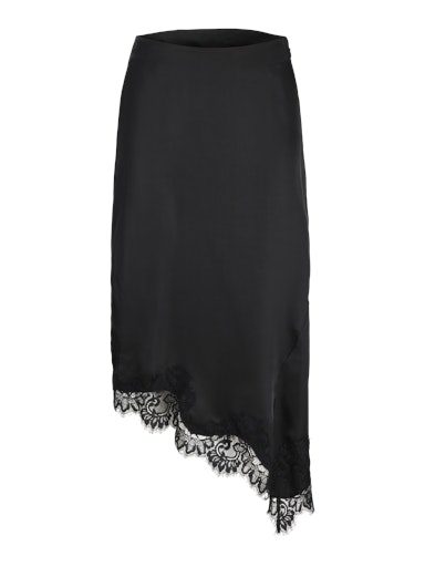 JXVIMA SATIN ASYMMETRIC SKIRT WVN LN