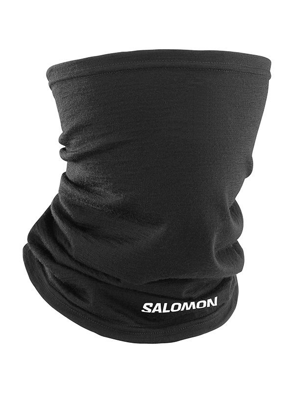 MERINO NECK GAITER U DEEP BLACK/WHITE