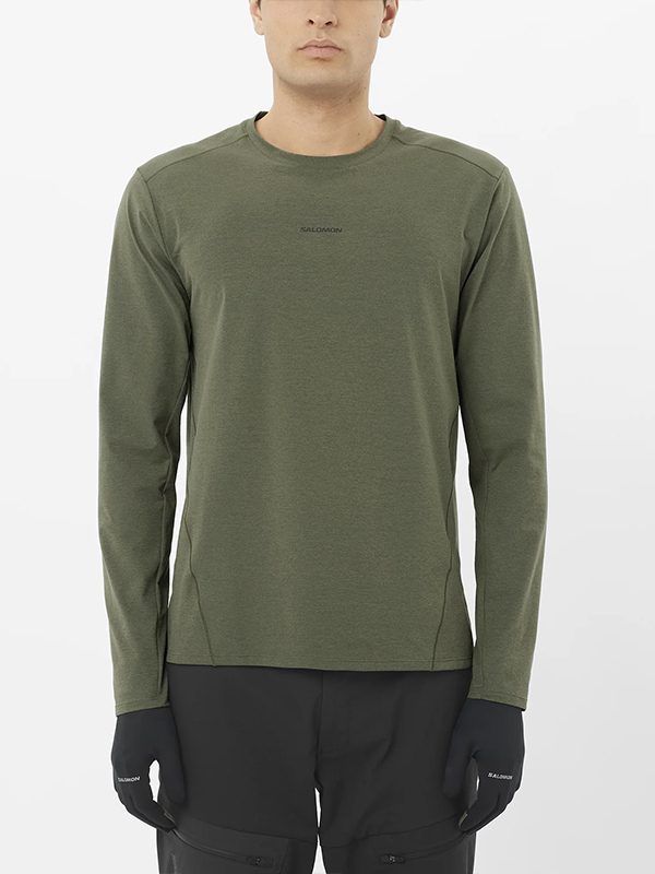 TRACKLINE LS TEE M Grape Leaf