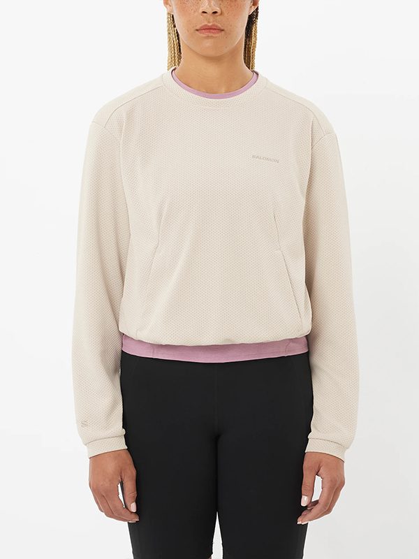 MOTOMESH CREWNECK W SILVER CLOUD