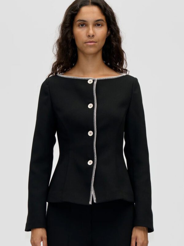 Structured Crepe, Square Neckline Tailored