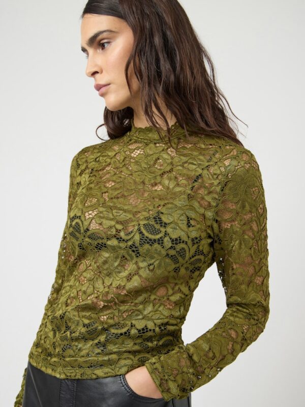 YASLACEY LS LACE TOP S. NOOS