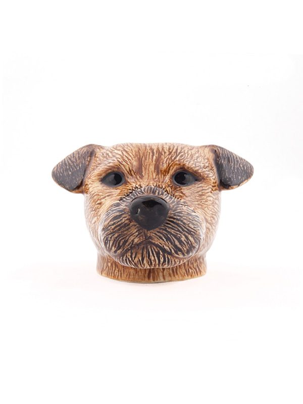 Border Terrier face egg cup