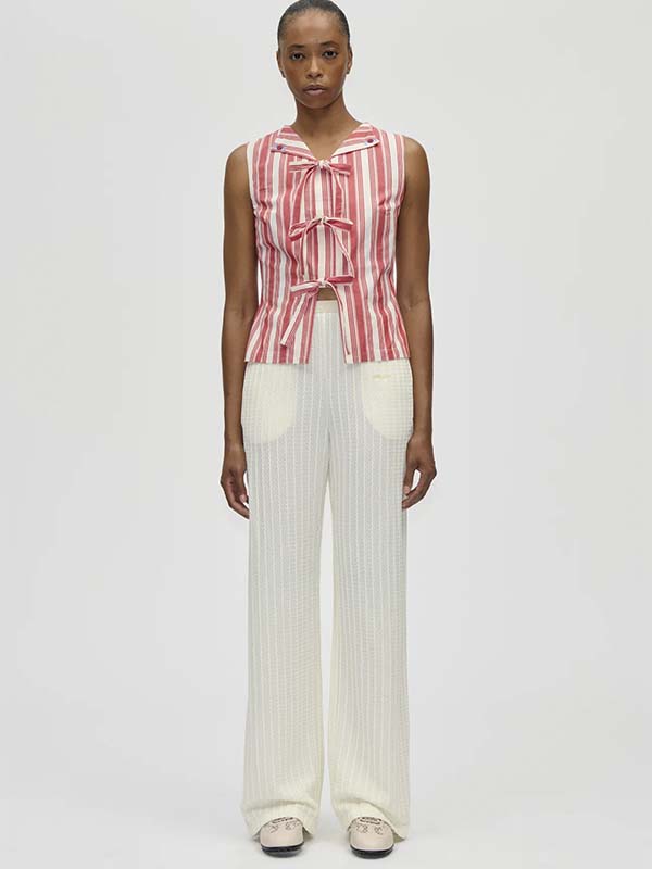 Puckered Jersey, Casual Elasticated Pants