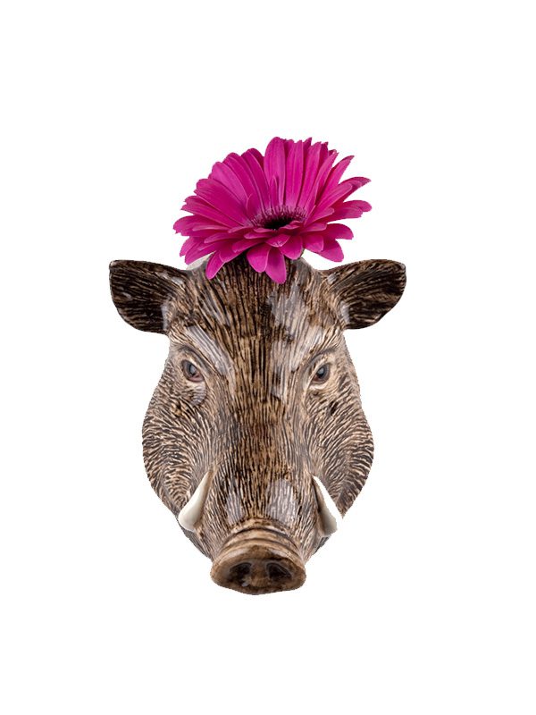 Wild Boar Wall Vase