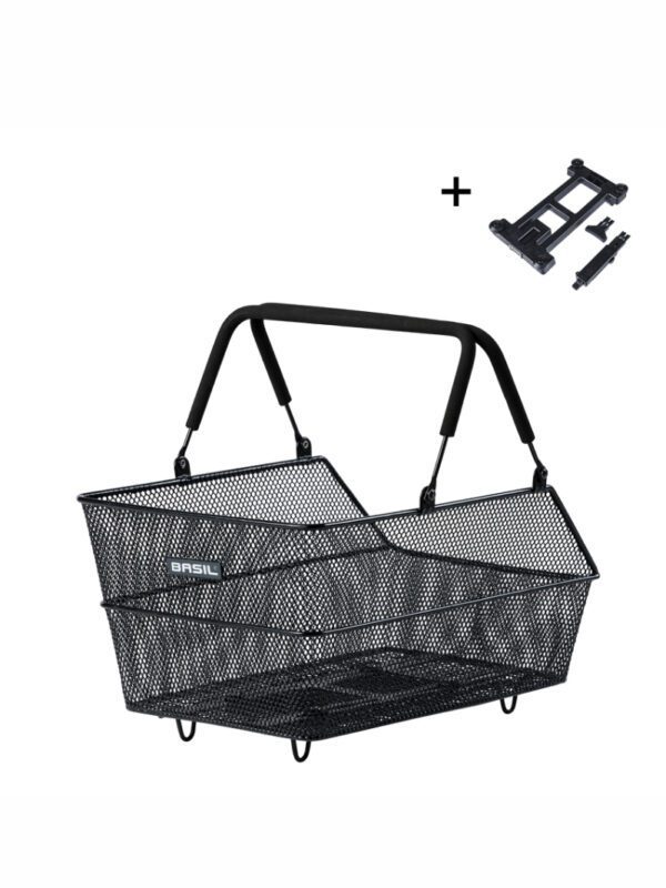 Basil Cento MIK rear basket, black 2.0