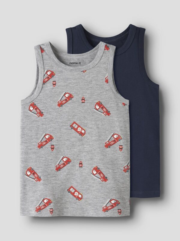 NMMTANK TOP 2P GREY FIRETRUCK