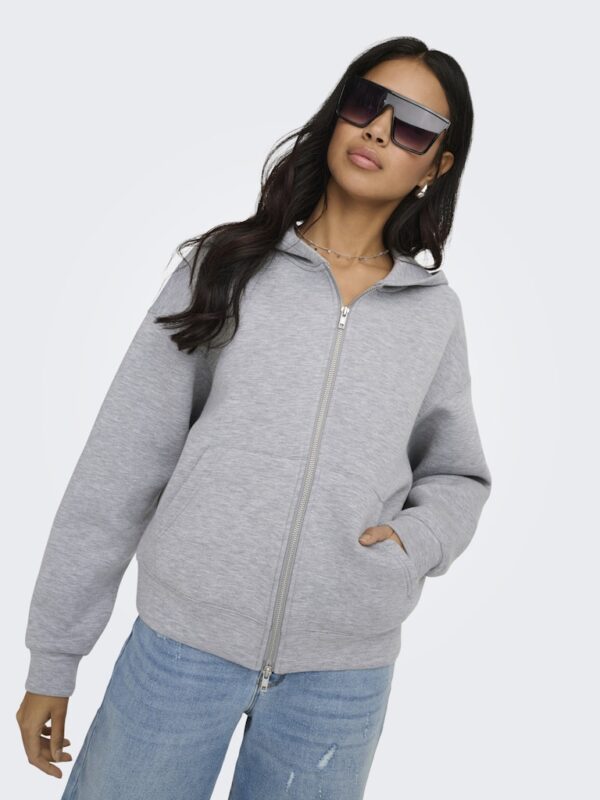 ONLNAOMI L/S TWO-WAY ZIP HOODIE SWT
