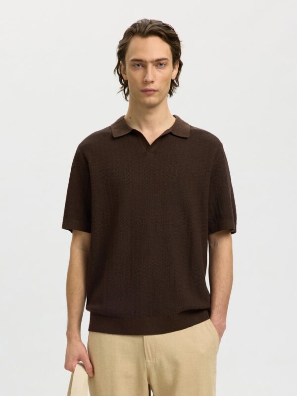 SLHMATTIS SS LINEN BLEND STRUC POLO NOOS