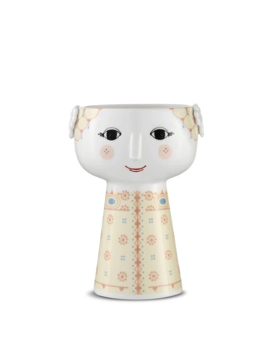 Eva Vase H15 cm soft yellow