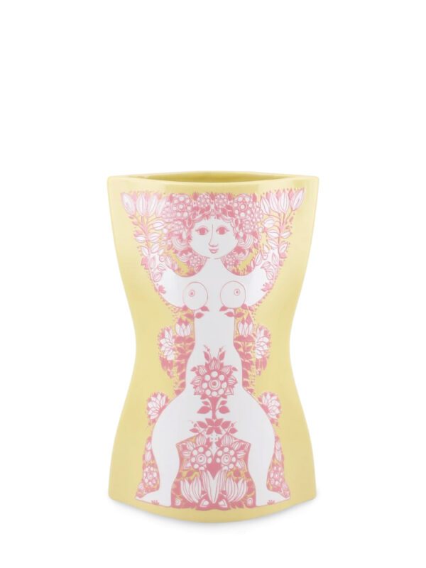 Nina Vase H22 cm gul/pink
