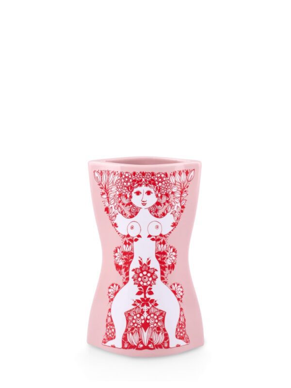 Nina Vase H16.5 cm pink/rød