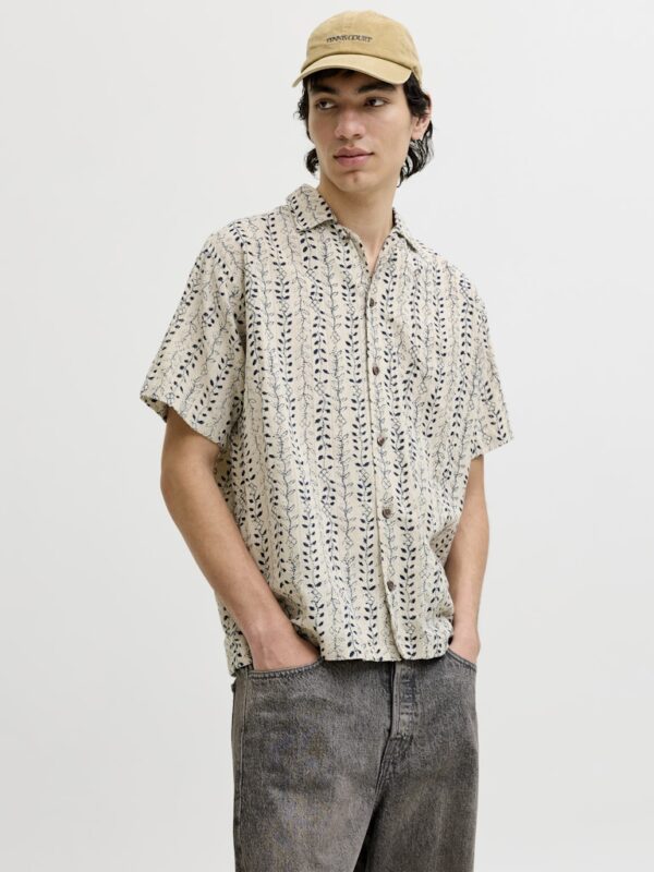JPRBLULYON PRINT DOBBY S/S SHIRT SN