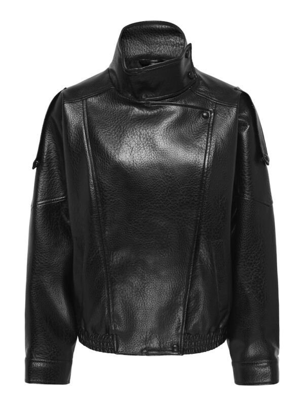 JDYRAYE PU OVERSIZED BOMBER JACKET PNT