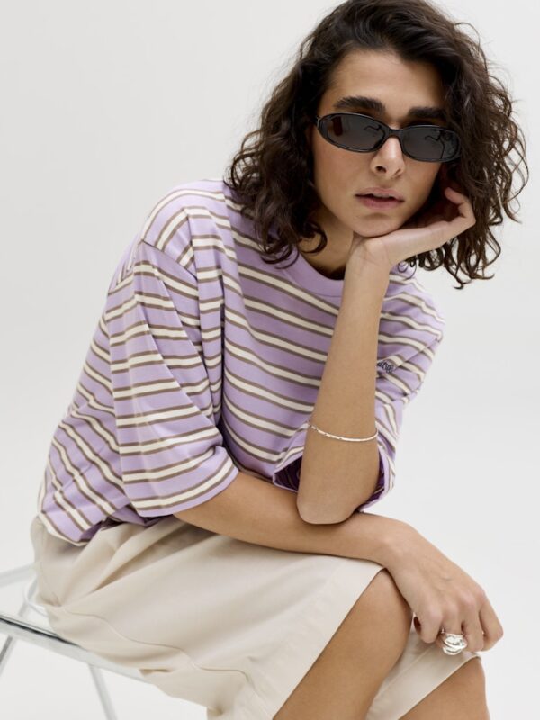 JXRHEA LOOSE SS STRIPE TEE JRS