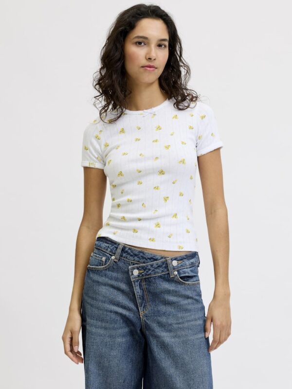 JXELIZA STR SS POINTELLE TEE JRS
