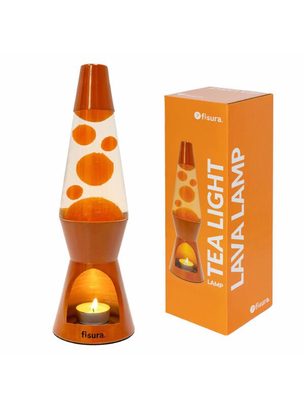 T-light lava lamp - terracotta