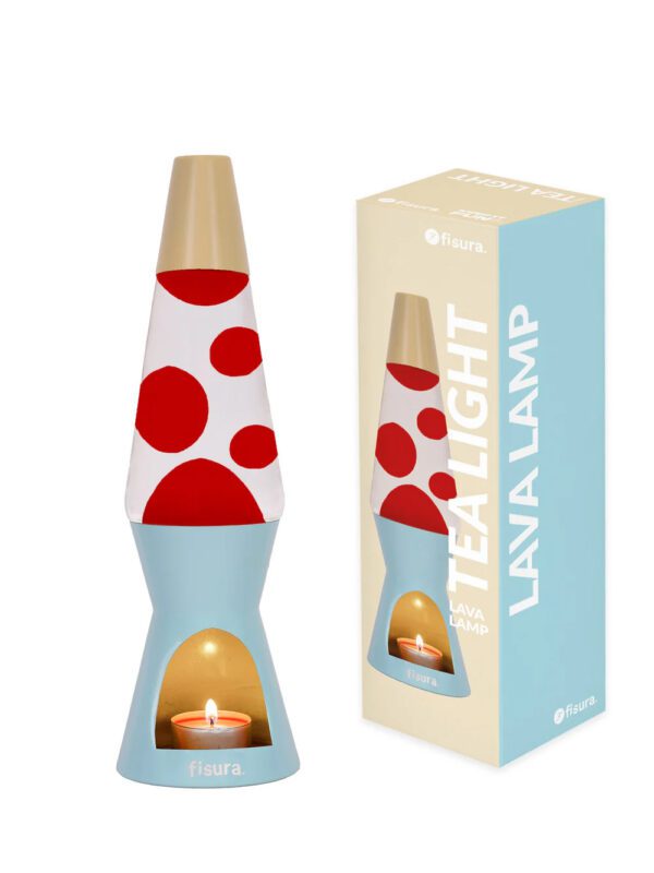 T-light lava lamp blue and beige
