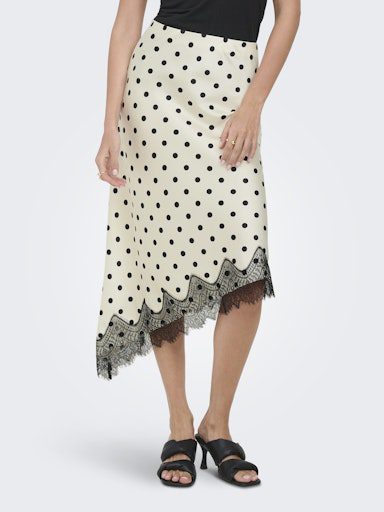 ONLBELLA SLANTED SATIN LACE SKIRT WVN