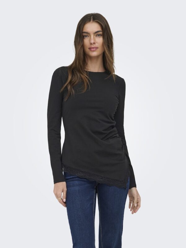 ONLLIVE LOVE L/S RUCHING TOP CS JRS