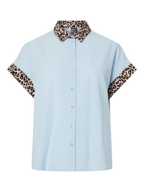 PCJAVIER SS CONTRAST CHECK SHIRT WVN FC