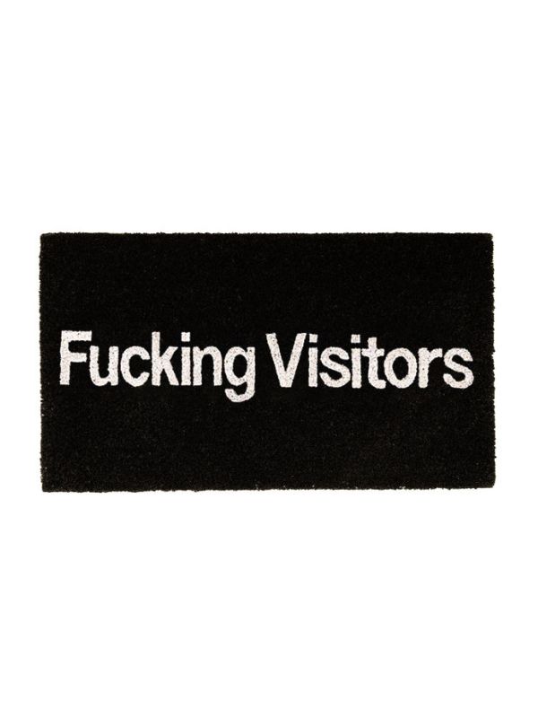 Doormat"fucking visitors" black