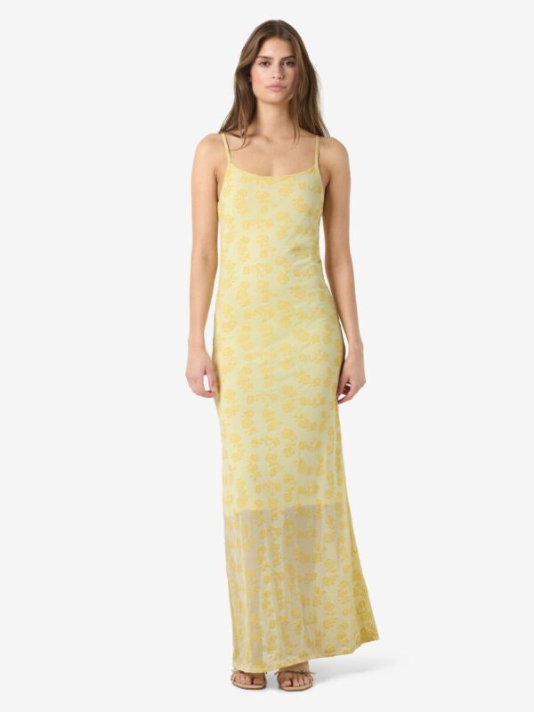 LOUISE MESH FLOCK LONG DRESS JRS