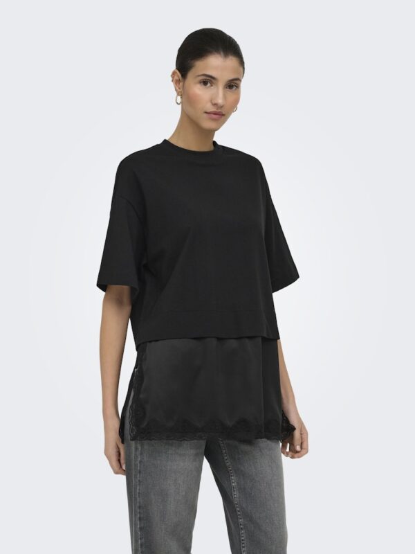 ONLMEXA S/S TEE LACE TOP WVN