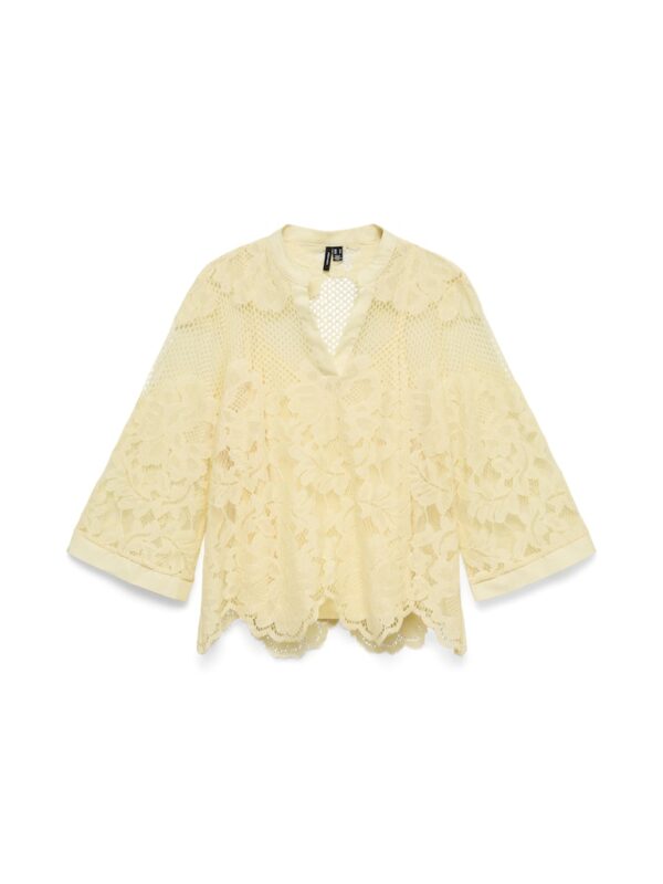 VMMAYA LACE 7/8 V-NECK TOP WVN