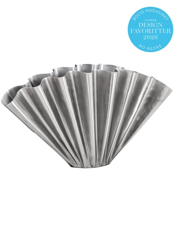 Vase, HDFlood, Brushed silver finish