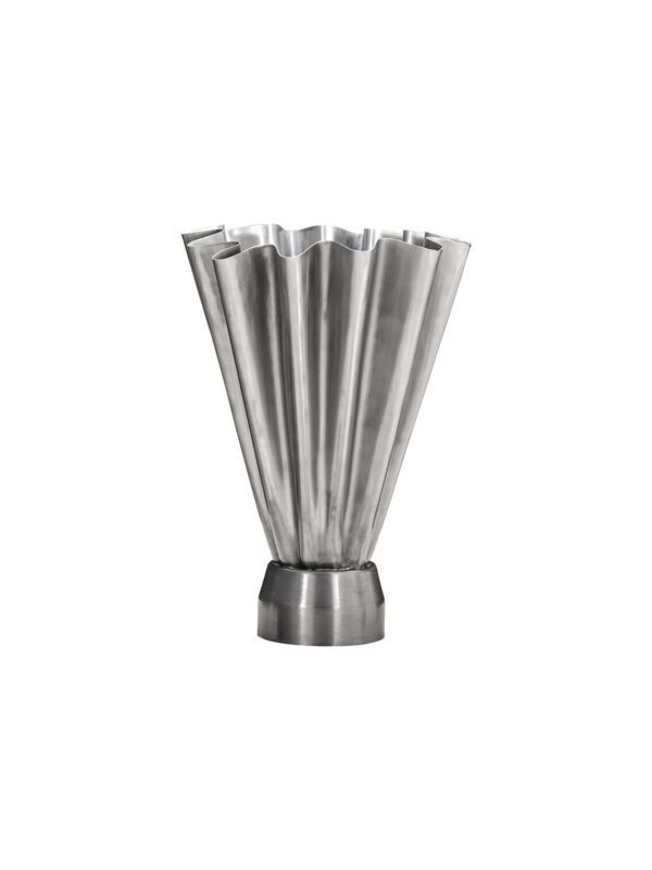 Vase, HDFlood, Brushed silver finish