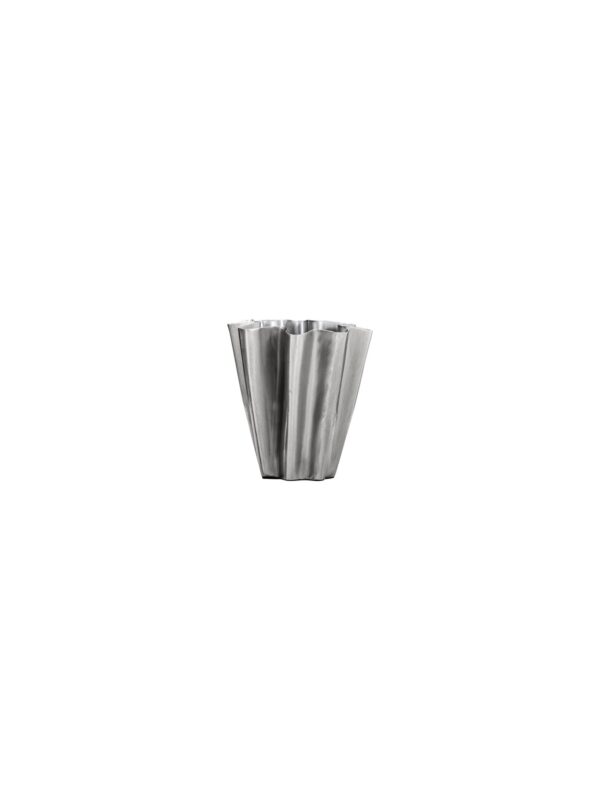 Vase, HDFlood, Brushed silver finish