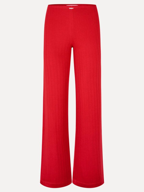 Pointelle Rib, Long Relaxed Pants