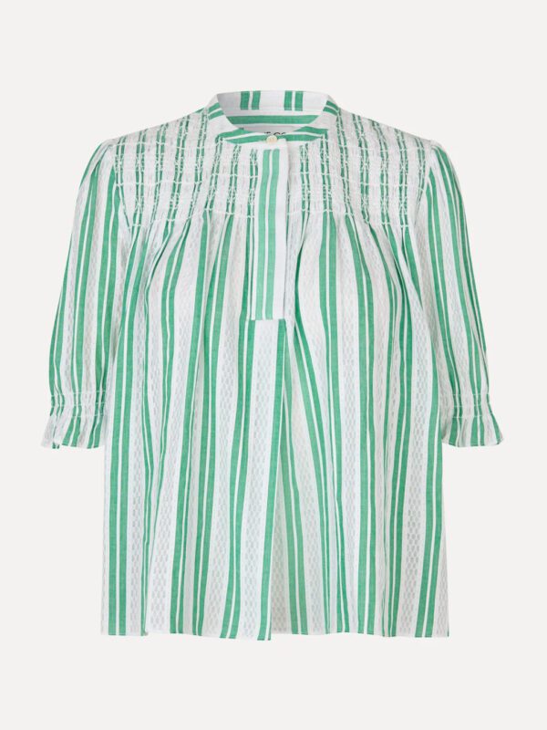 Smocked Cotton, Smocked Gathered Top