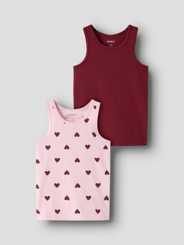 NMFTANK TOP 2P CUTIE HEART NOO