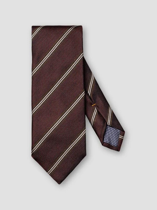 Striped Woven Silk Tie